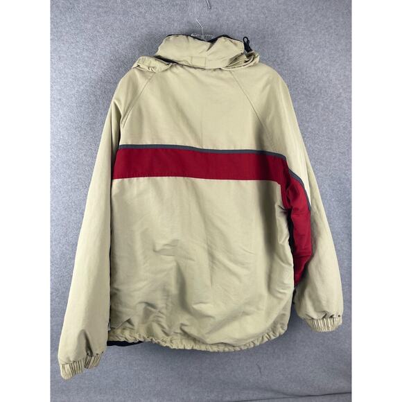 American Eagle Mens L AE77 Performance Zip Up And Pockets Jacket Beige Stripe - Picture 2 of 9